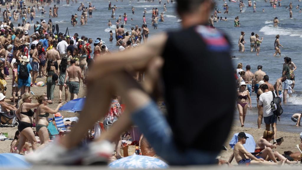 Estado que presentaba una playa de la Comunidad hace unas semanas.