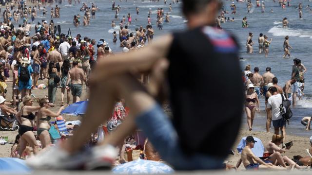 Estado que presentaba una playa de la Comunidad hace unas semanas.