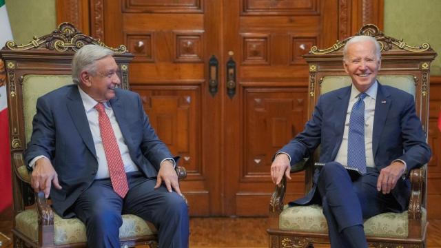 El presidente de México, Andrés Manuel López Obrador, y el presidente de Estados Unidos, Joe Biden