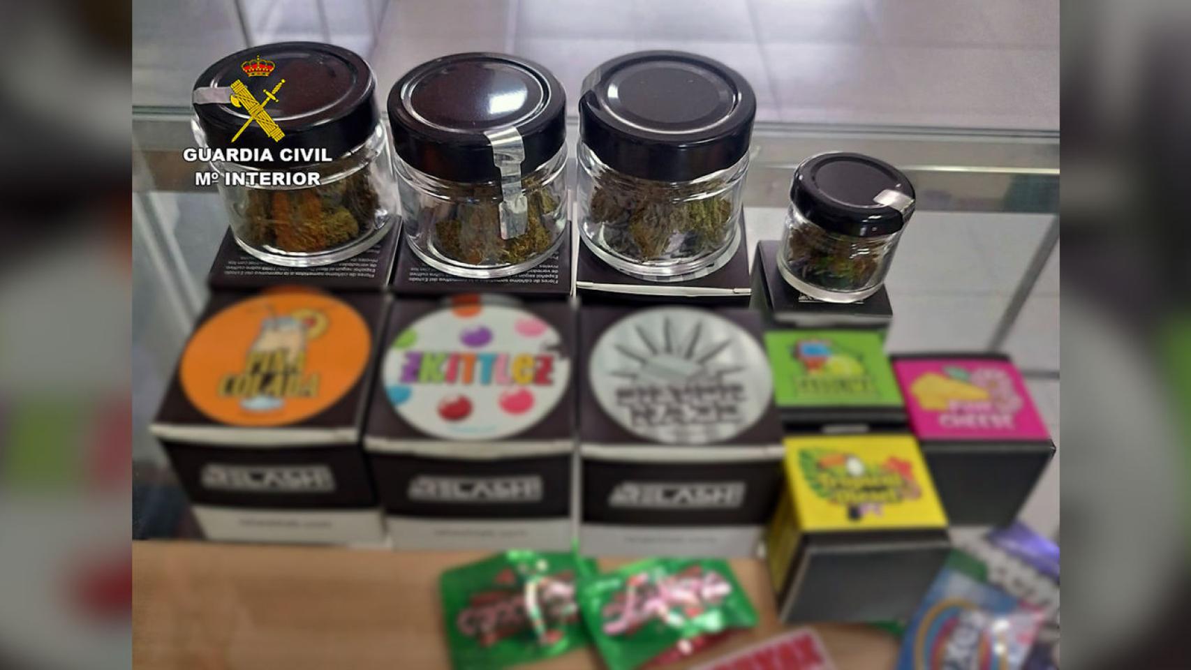 Varios de los productos de marihuana 'de sabores' que se comercializaban con apariencia de legalidad.