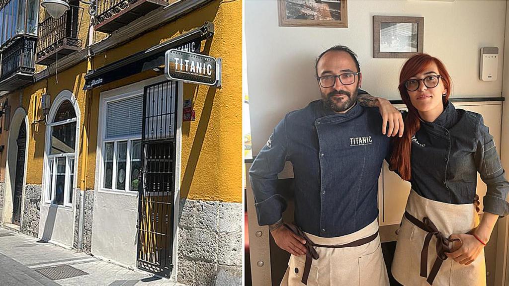 El Titanic, a la izquierda y David y Saray a la derecha