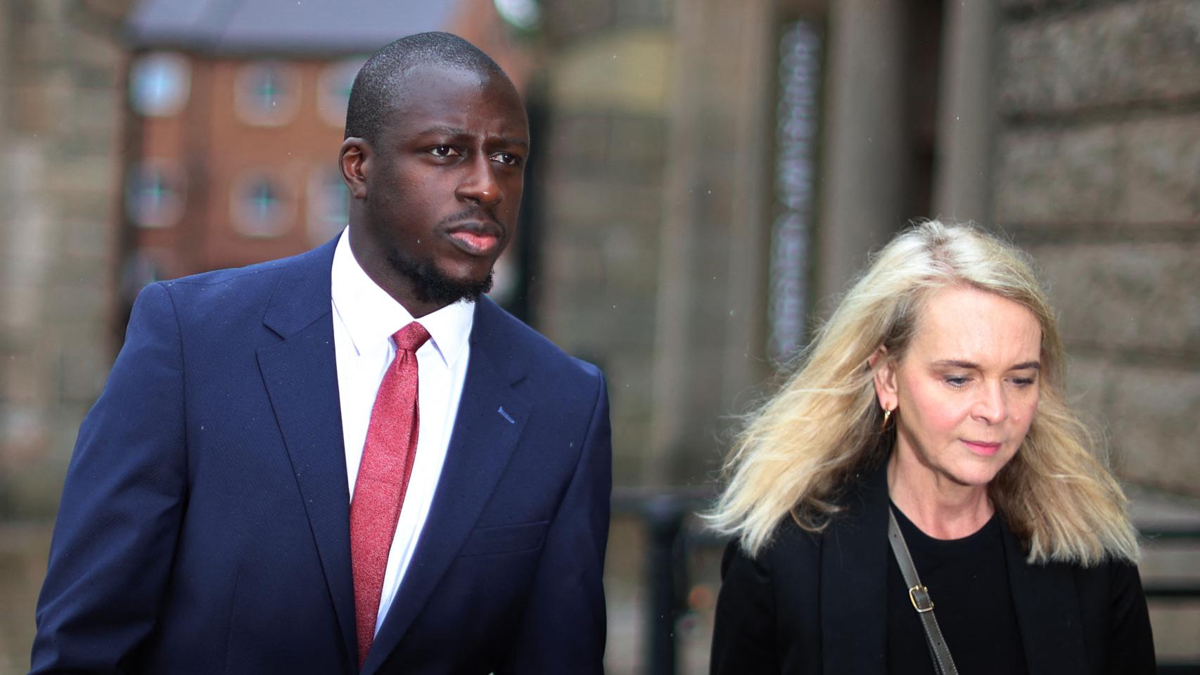 Benjamin Mendy, junto a su abogada en la Chester Crown Court