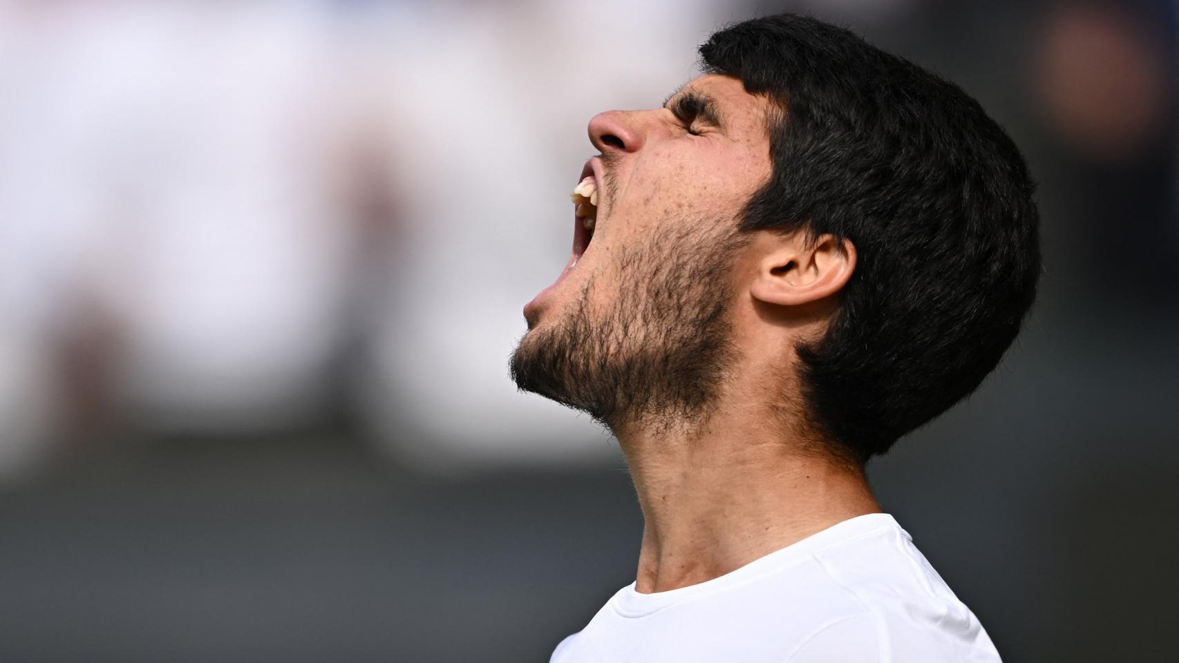 Carlos Alcaraz, en la final de Wimbledon 2023
