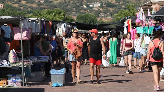 Imagen de archivo de un mercadillo.