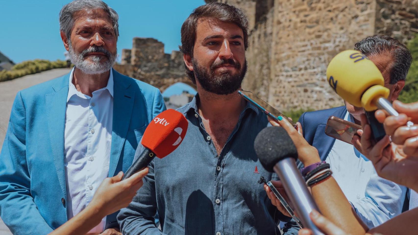 El vicepresidente de la Junta, Juan García-Gallardo, durante su intervención en Ponferrada, este lunes.