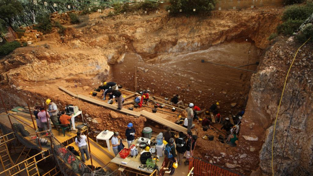 Excavación en el yacimiento Gran Dolina de Atapuerca