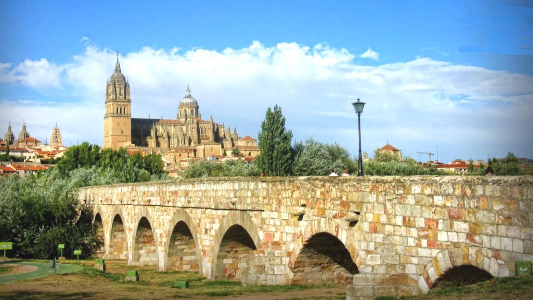 Puente Romano y conjunto catedralicio de Salamanca