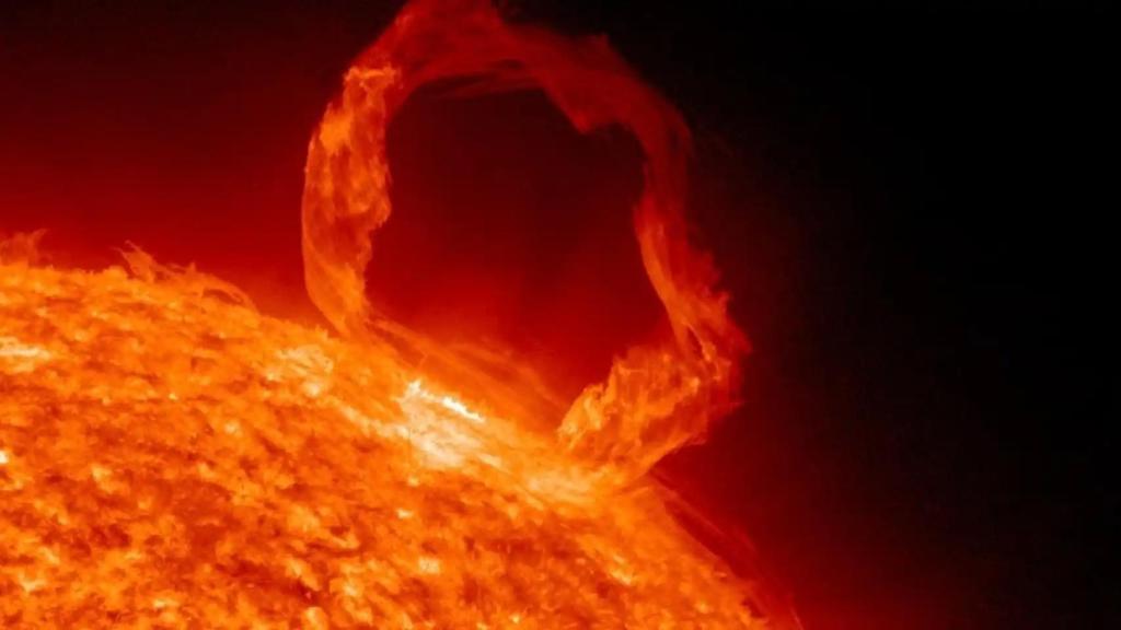 Una llamarada solar.