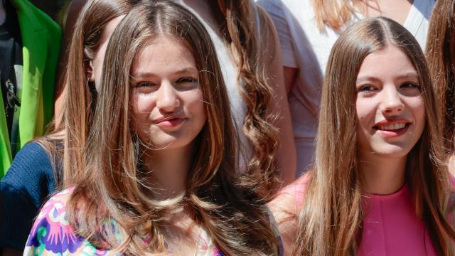 La princesa Leonor y la infanta Sofía, en su último acto público.