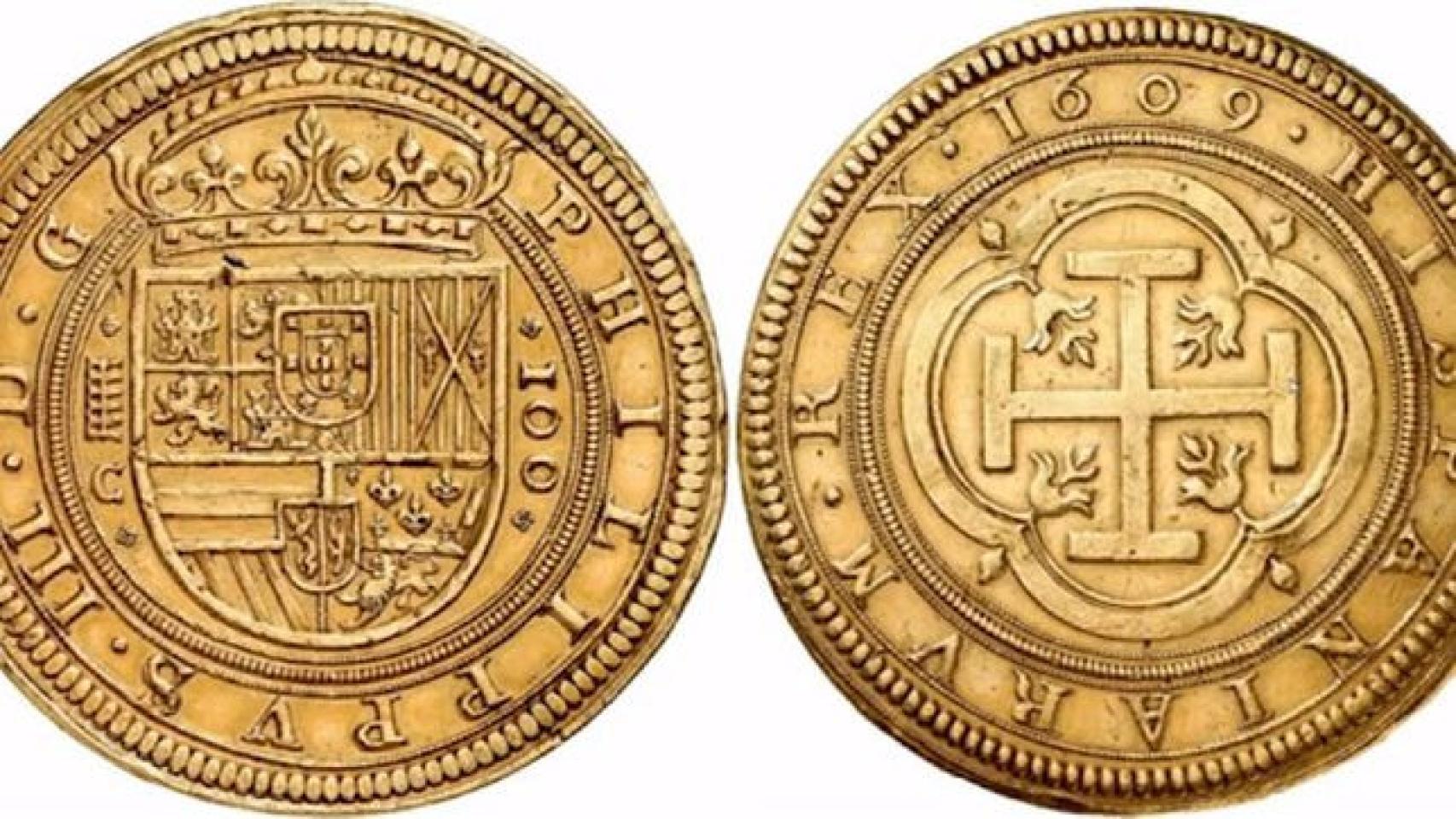 Anverso y reverso de la moneda que vale dos millones de euros.
