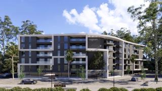 Infografía de uno de los bloques proyectados por Lagoom Living en los suelos de Universidad, en Málaga.