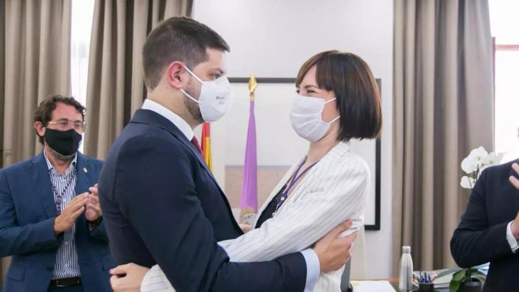 José Manuel Prieto y Diana Morant tras ser designada ministra.