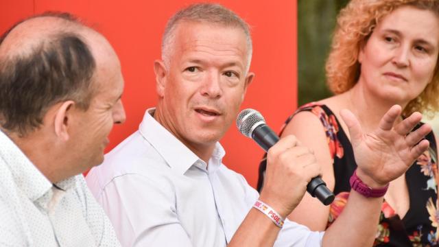 El presidente del Senado, Ander Gil, durante su intervención en Segovia, este martes.