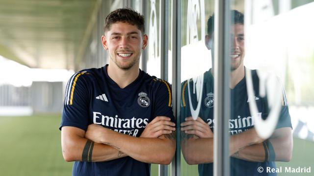 El futbolista uruguayo Fede Valverde, en la Ciudad Real Madrid