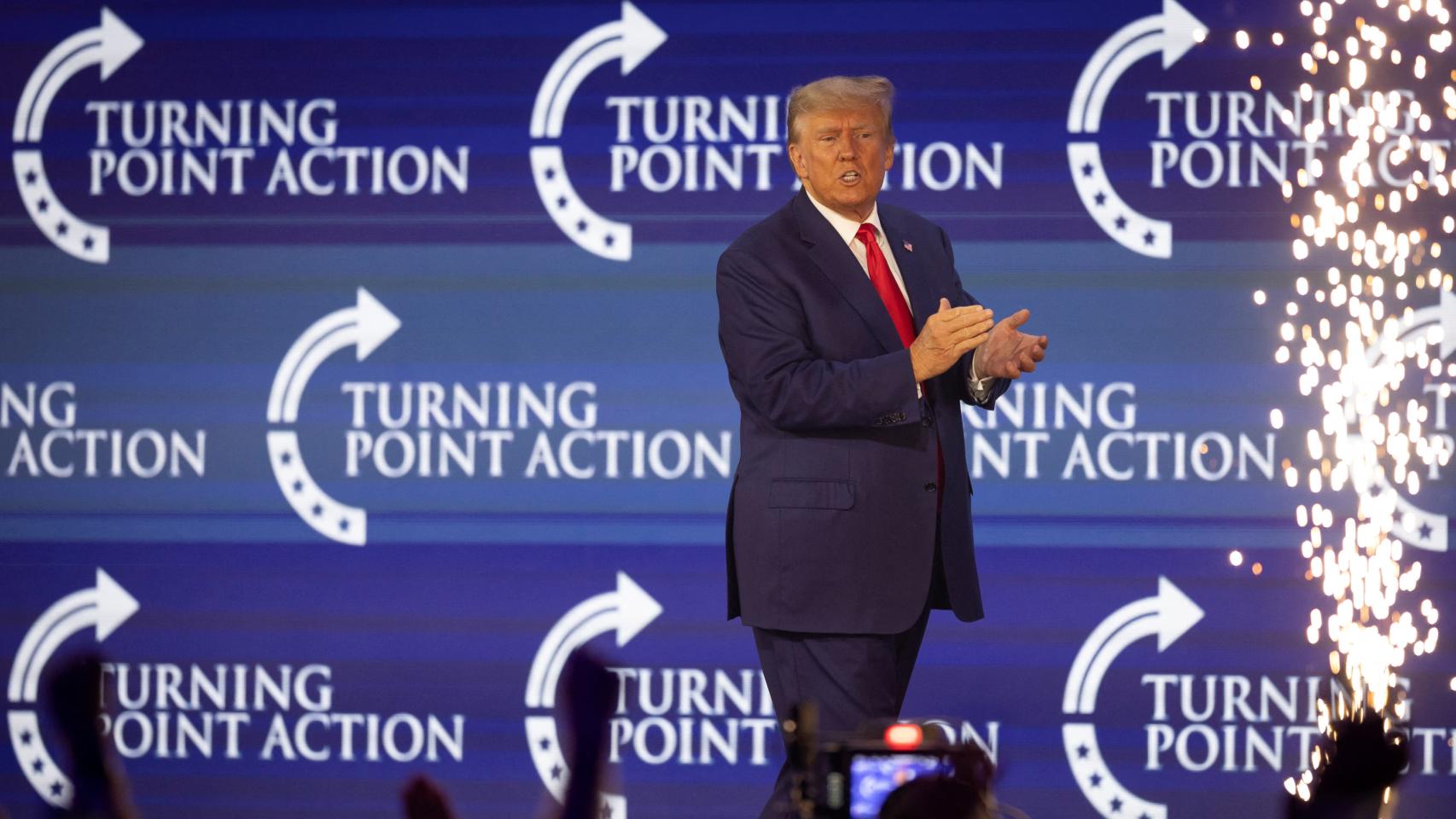 El expresidente de Estados Unidos, Donald Trump, durante un acto
