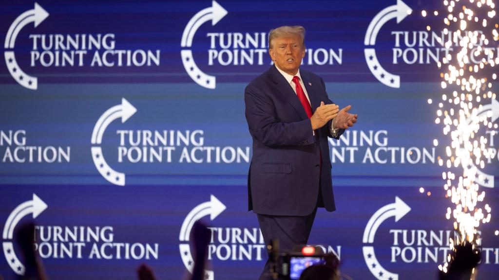 El expresidente de Estados Unidos, Donald Trump, durante un acto