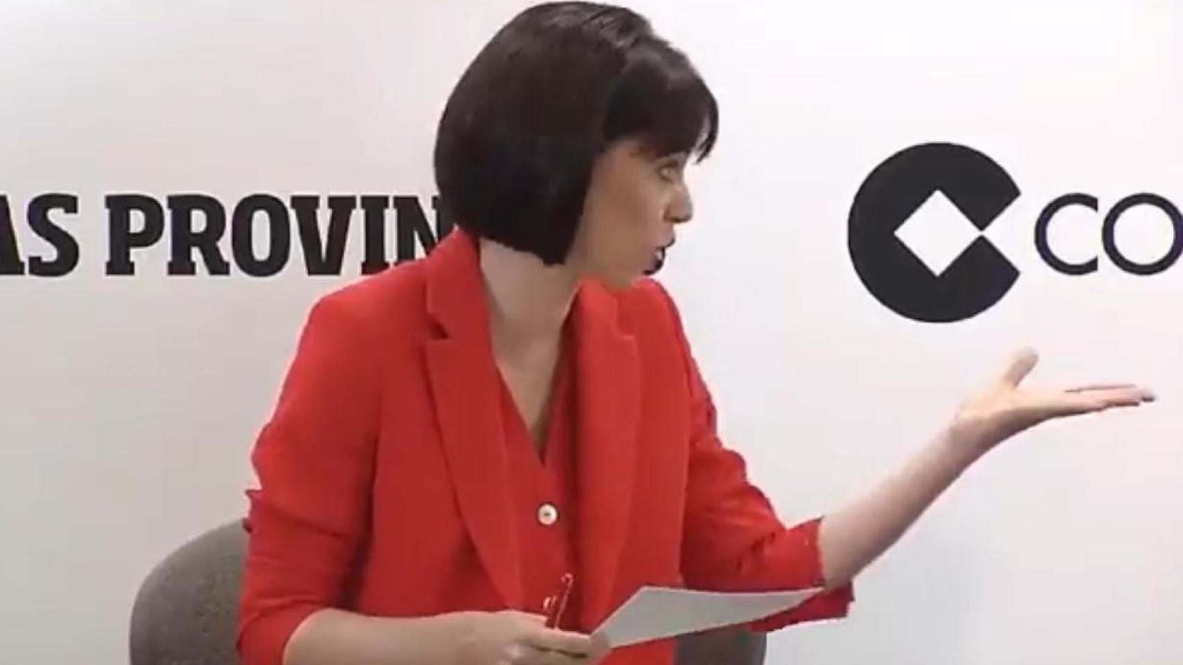 Diana Morant en el debate de este martes entre los cabezas de lista por Valencia al Congreso.