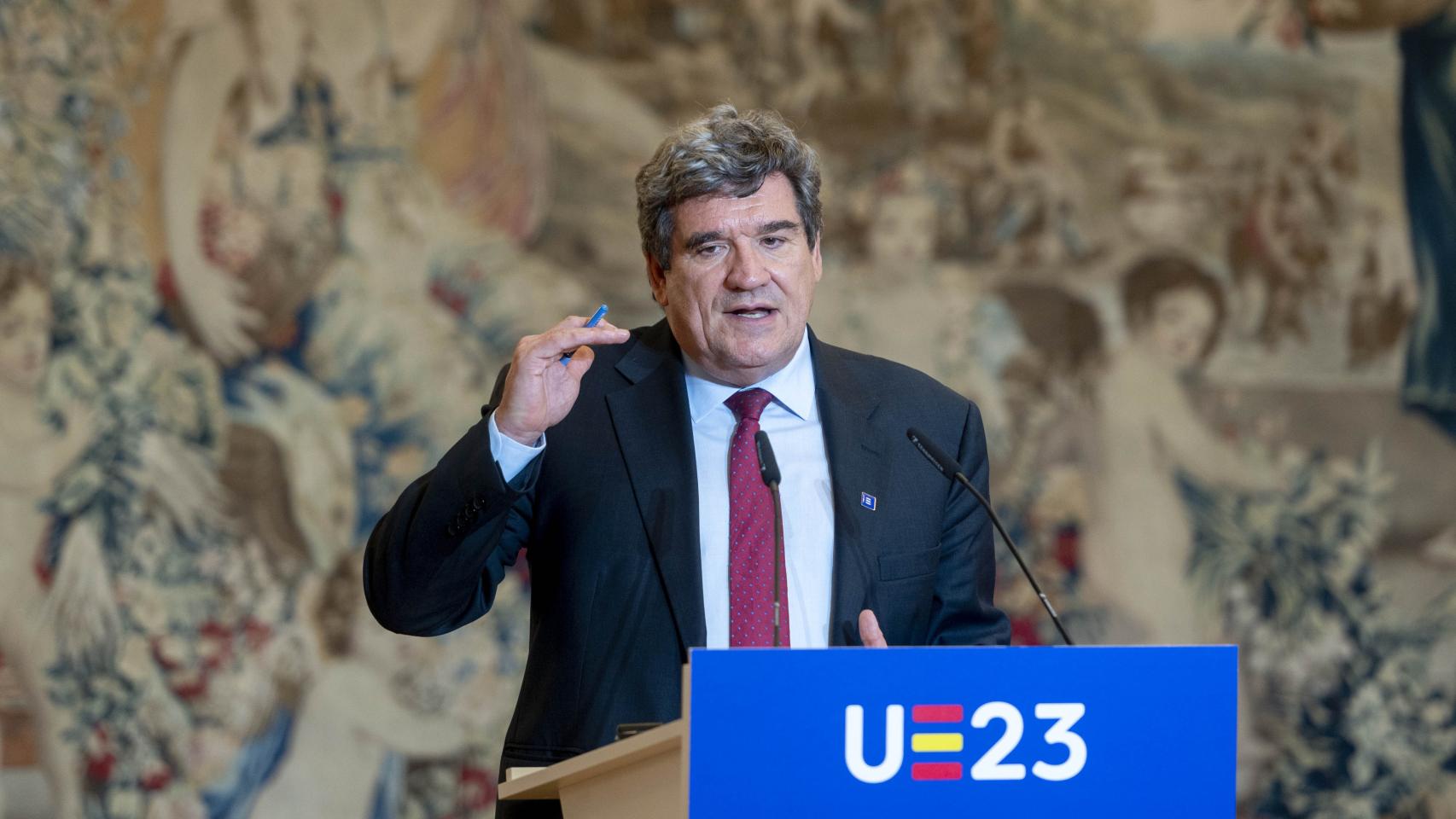 José Luis Escrivá, en una rueda de prensa en el Banco de España.