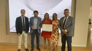 Mª Ángeles Martín Octavio durante la entrega del reconocimiento.