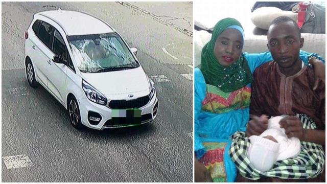 El fotograma del vehículo sospechoso del atropello de una mujer embarazada: un Kia Carens, de color blanco.