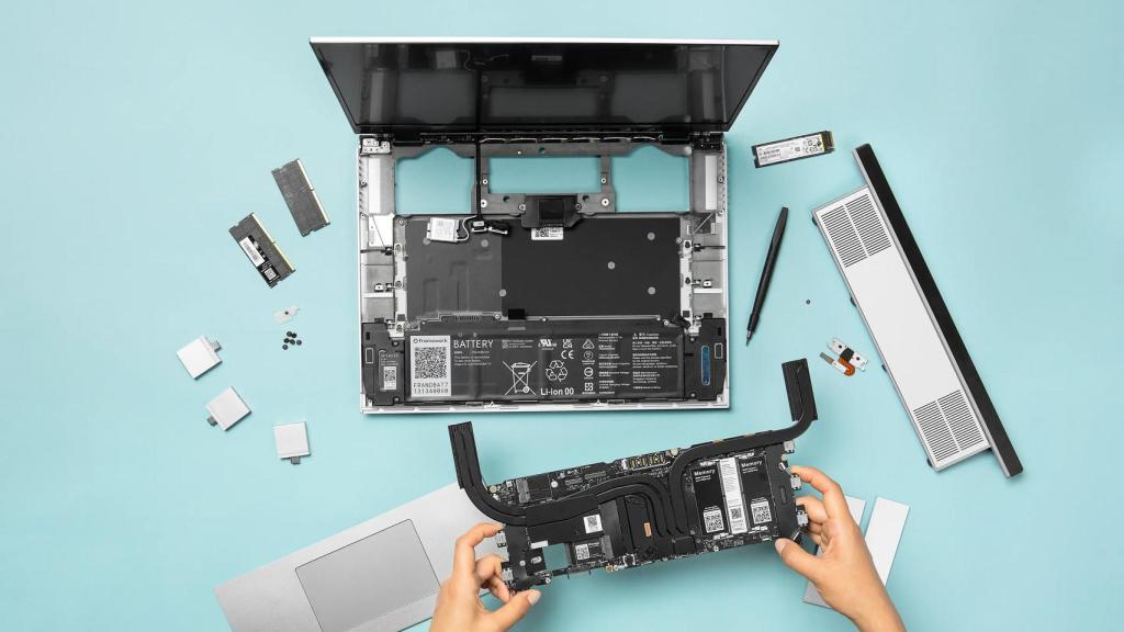Chasis modular del Framework laptop.