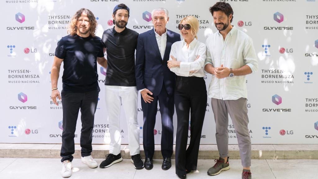 De izquierda a derecha, Carles Puyol,  Carlos Grenoir, Evelio Acevedo, Cayetana Guillén Cuervo y Álvaro Morte.