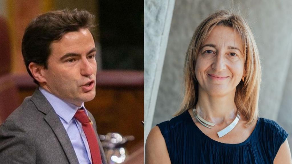 Pedro Casares, secretario de Política Económica y Transformación Digital del PSOE; Victoria Majadas, presidenta de Bigban Inversores Privados; y Juan Bravo, vicesecretario de Economía del PP.