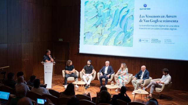 La presentación de la colaboración en una de las salas del Museo Thyssen