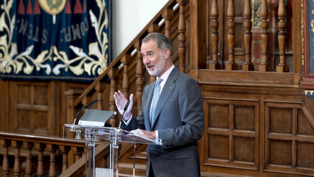 El Rey Felipe, el pasado 13 de julio, en el Paraninfo de la Universidad de Alcalá de Henares.
