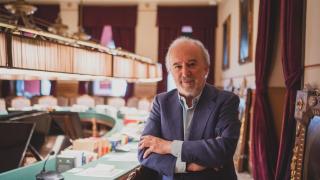 Muñoz Machado, en el salón de plenos de la RAE.