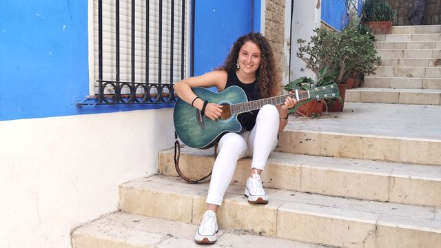 Inés Domínguez, en el barrio de Santa Cruz.