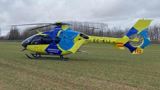 Un helicóptero de Sacyl