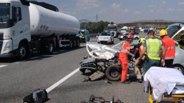 Un anciano resulta herido grave en la S0-20 a la altura de la capital