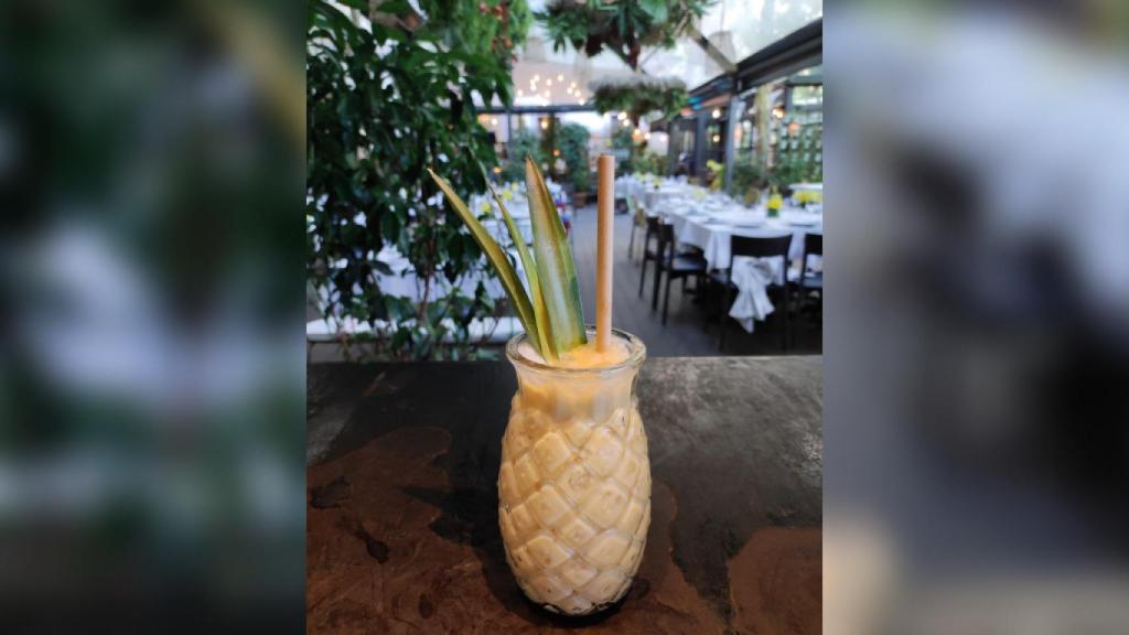 La piña colada de El Jardín de Arzábal