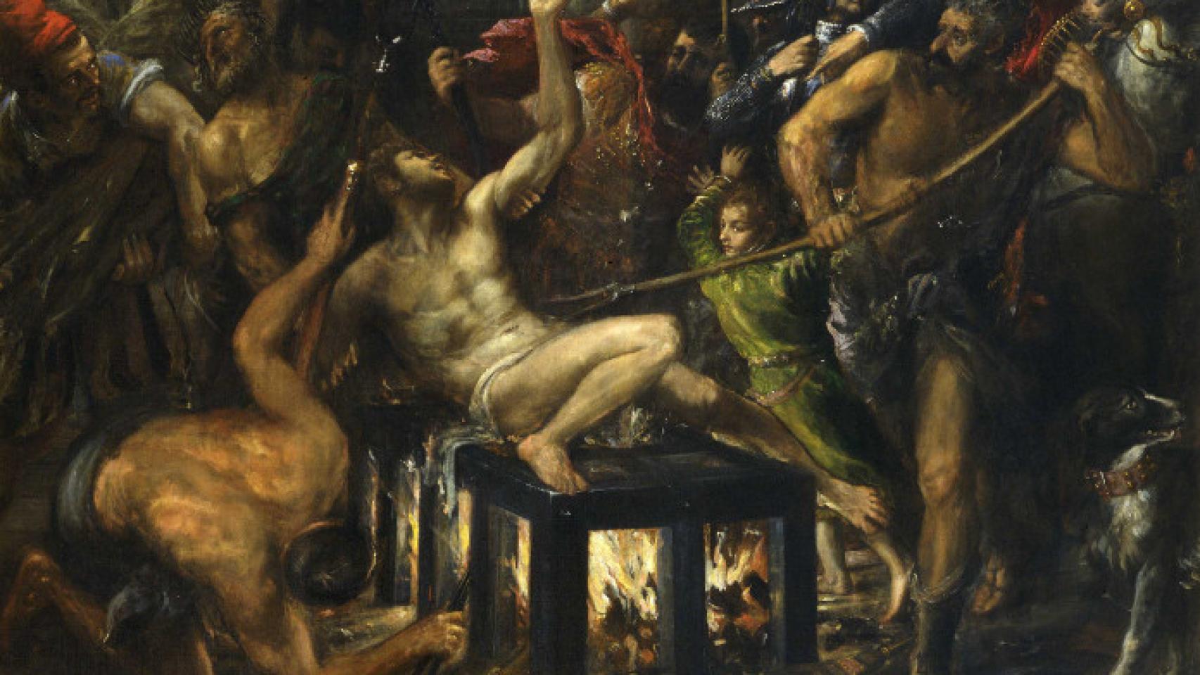 Tiziano: 'Martirio de San Lorenzo' (detalle), 1564-1567. Real Monasterio de El Escorial / Patrimonio Nacional