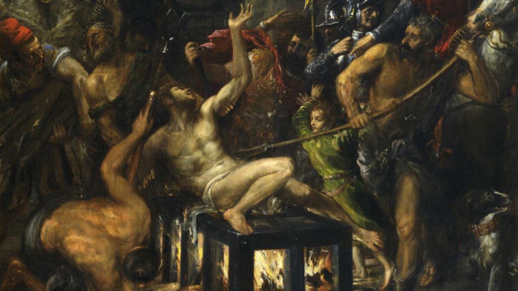 Tiziano: 'Martirio de San Lorenzo' (detalle), 1564-1567. Real Monasterio de El Escorial / Patrimonio Nacional