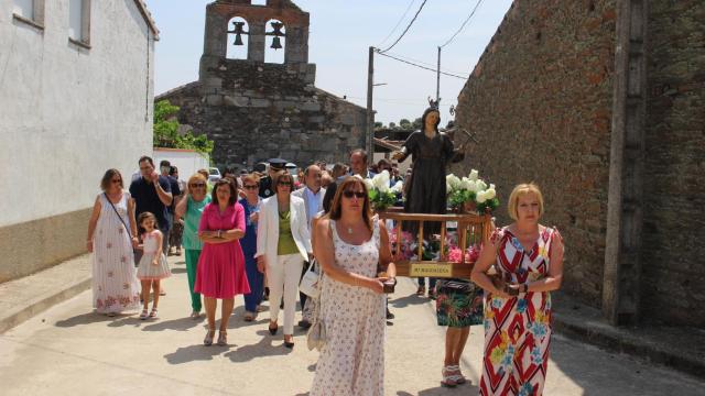Imágenes de la celebración de Santa María Magdalena en la pedanía de Palacios, este sábado.