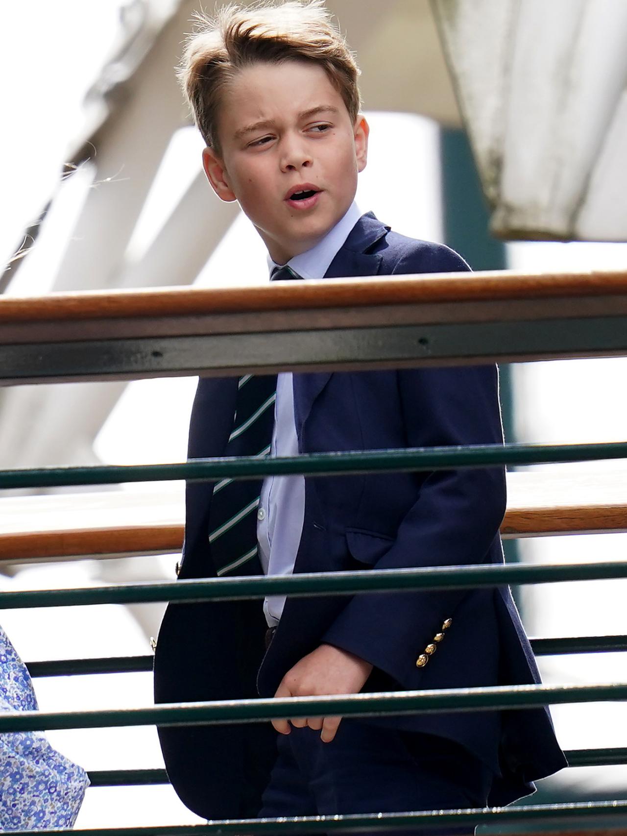 El príncipe George en la final masculina de Wimbledon, su última aparición pública.