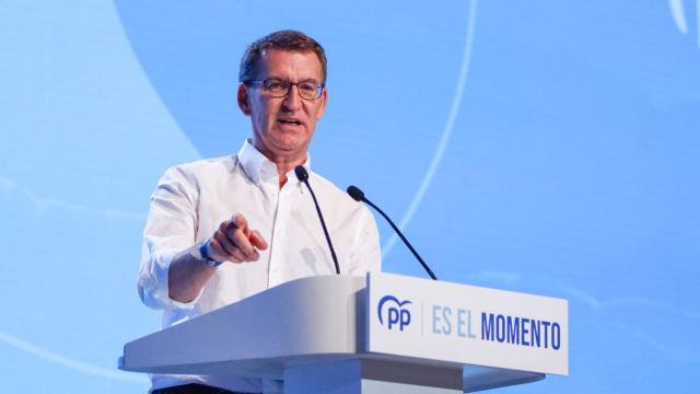 Alberto Núñez Feijóo durante un acto del PP celebrado recientemente en Toledo.