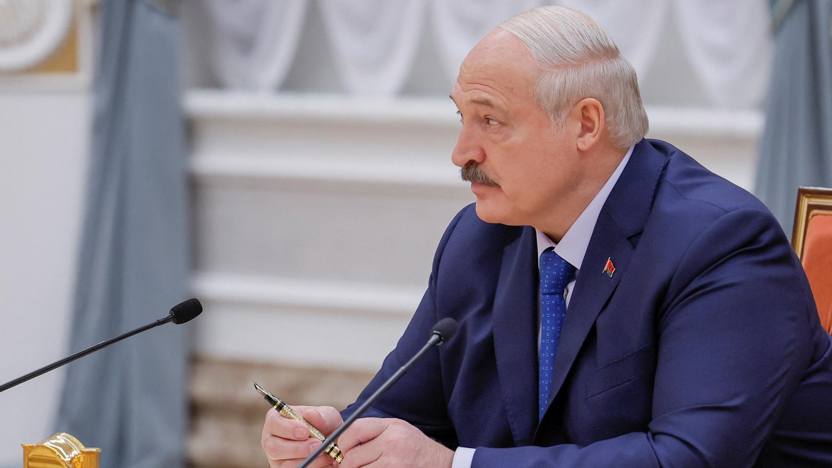 Alexander Lukashenko, presidente de Bielorrusia, en una conferencia de prensa en Minsk.