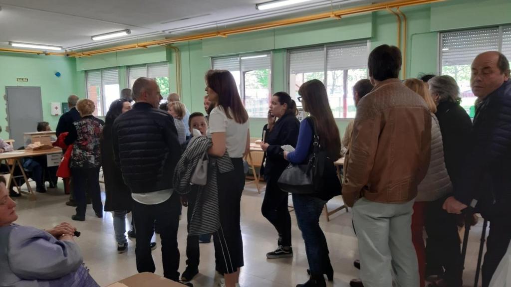 Las colas para votar durante el 23J.
