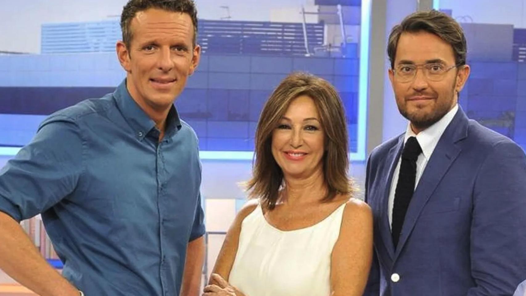 Ana Rosa Quintana, Joaquín Prat y Màxim Huerta.