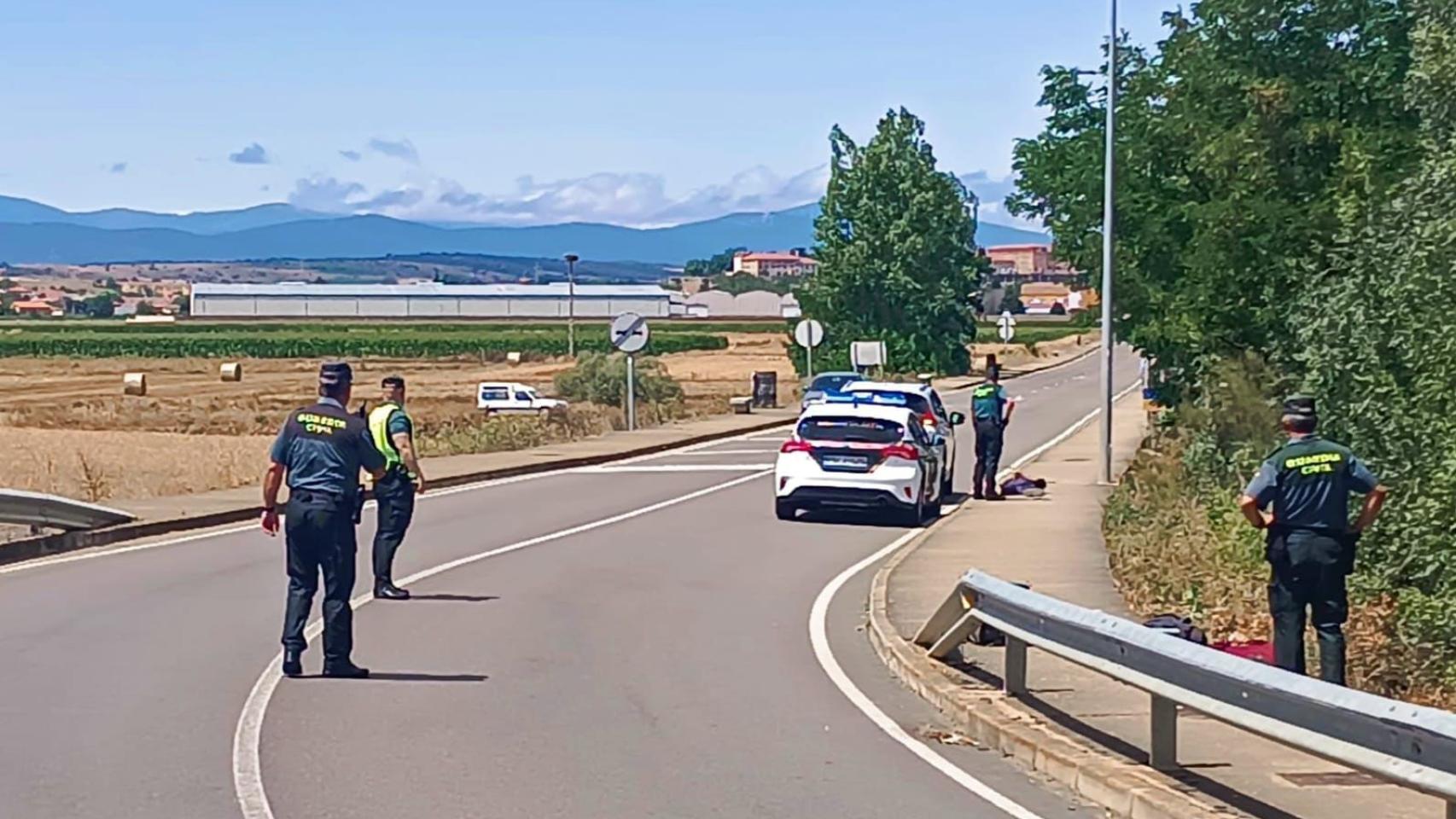 Imagen del momento de la detención de los presuntos asesinos de Katia, este lunes.