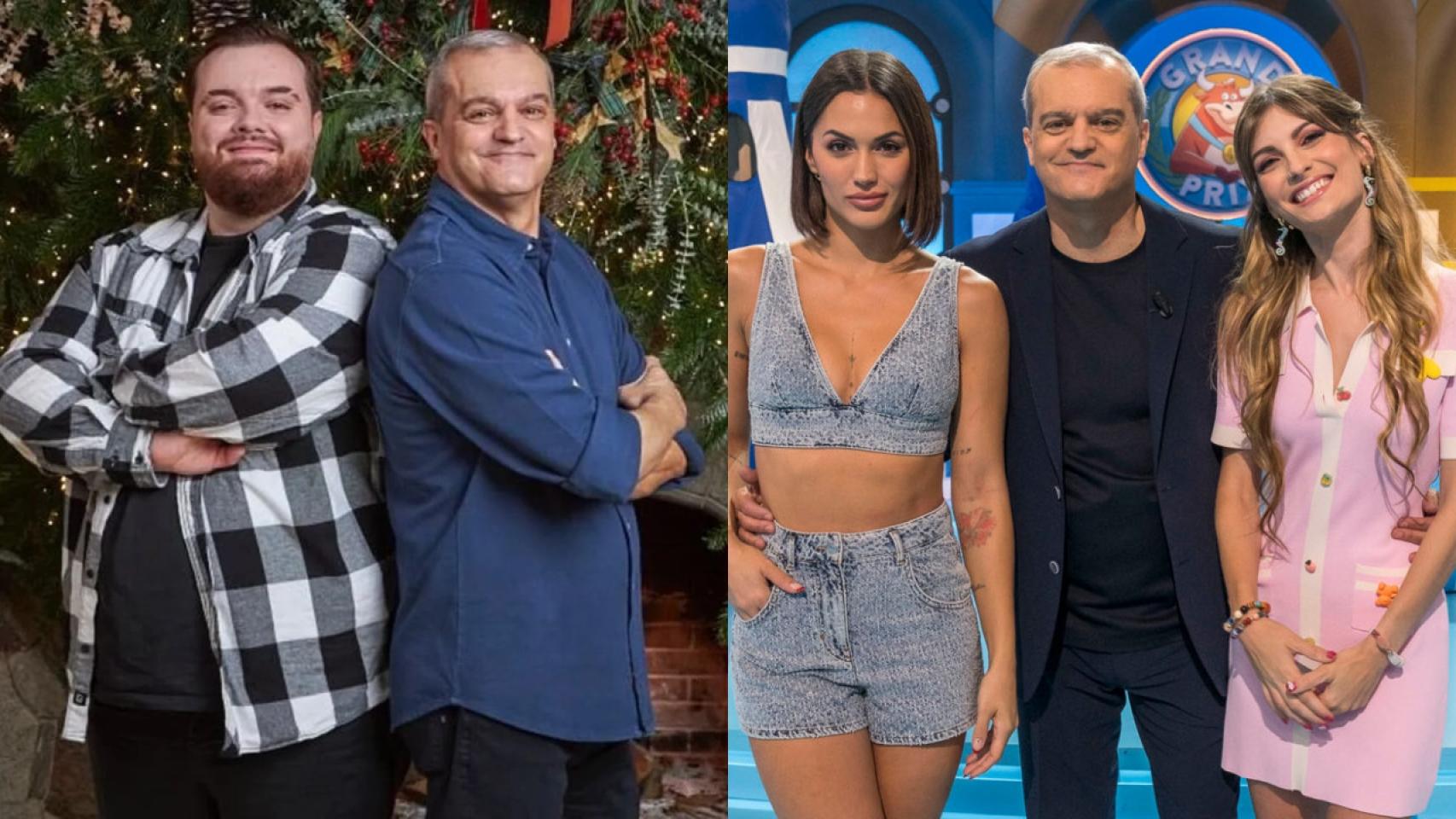 Ibai Llanos y Ramón García y una imagen promocional del regreso del 'Grand Prix'.