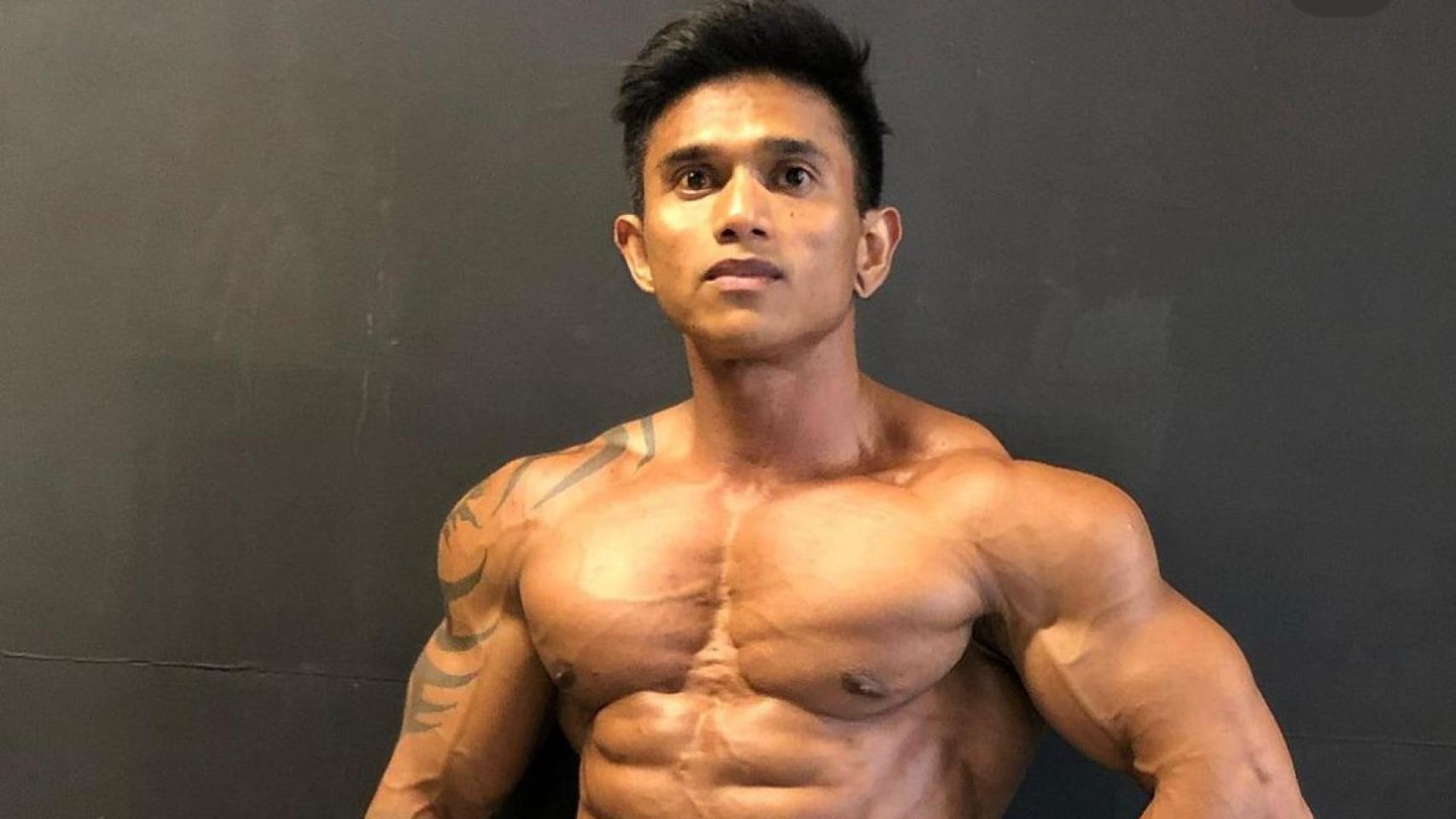 Justyn Vicky, en una imagen en su gimnasio.