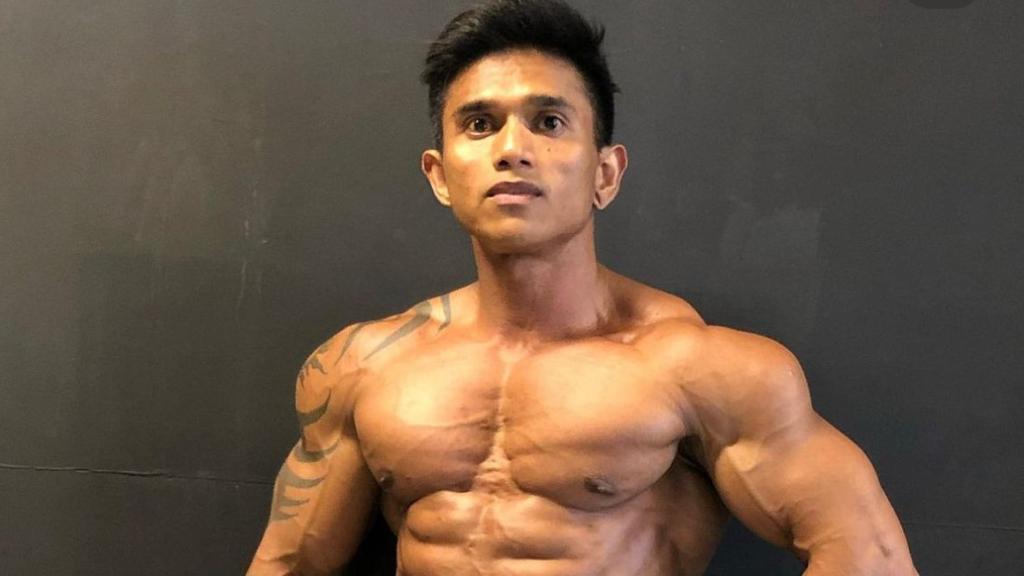 Justyn Vicky, en una imagen en su gimnasio.