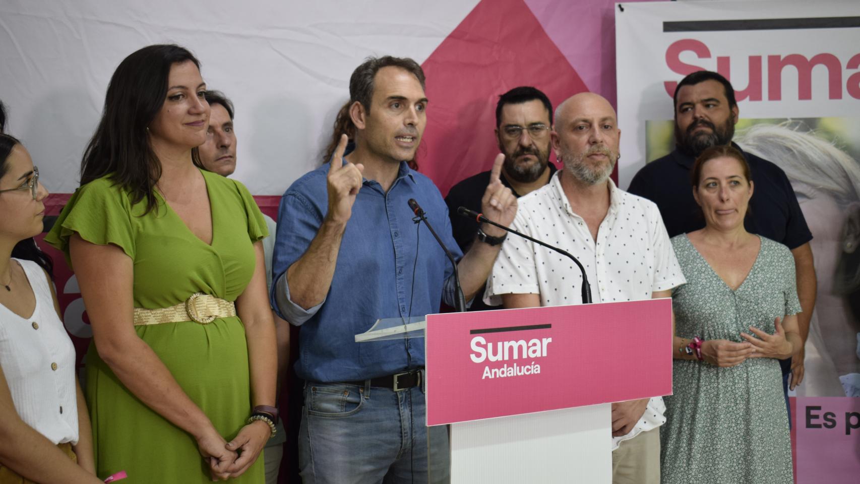 Toni Valero durante la valoración de la noche electoral