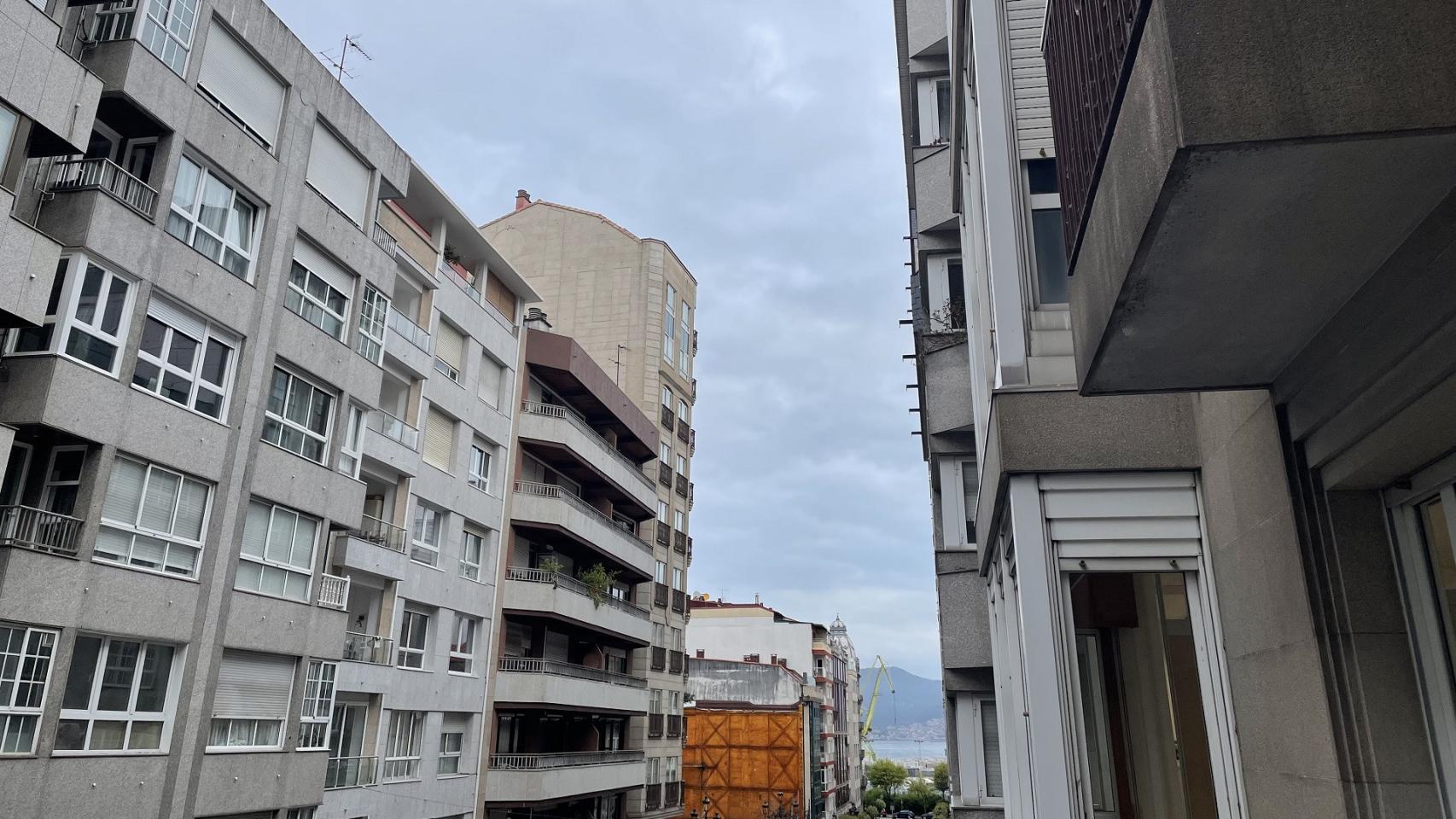 Imagen del cielo de Vigo, tomada esta misma mañana.
