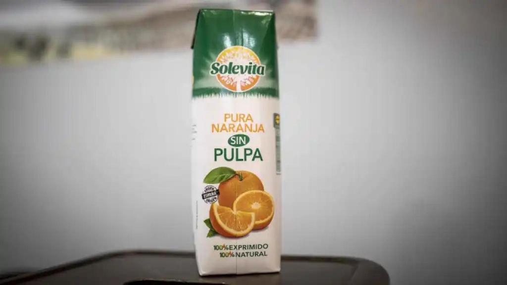 El zumo de naranja de Lidl.
