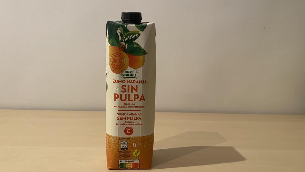Zumo de naranja de Aldi.